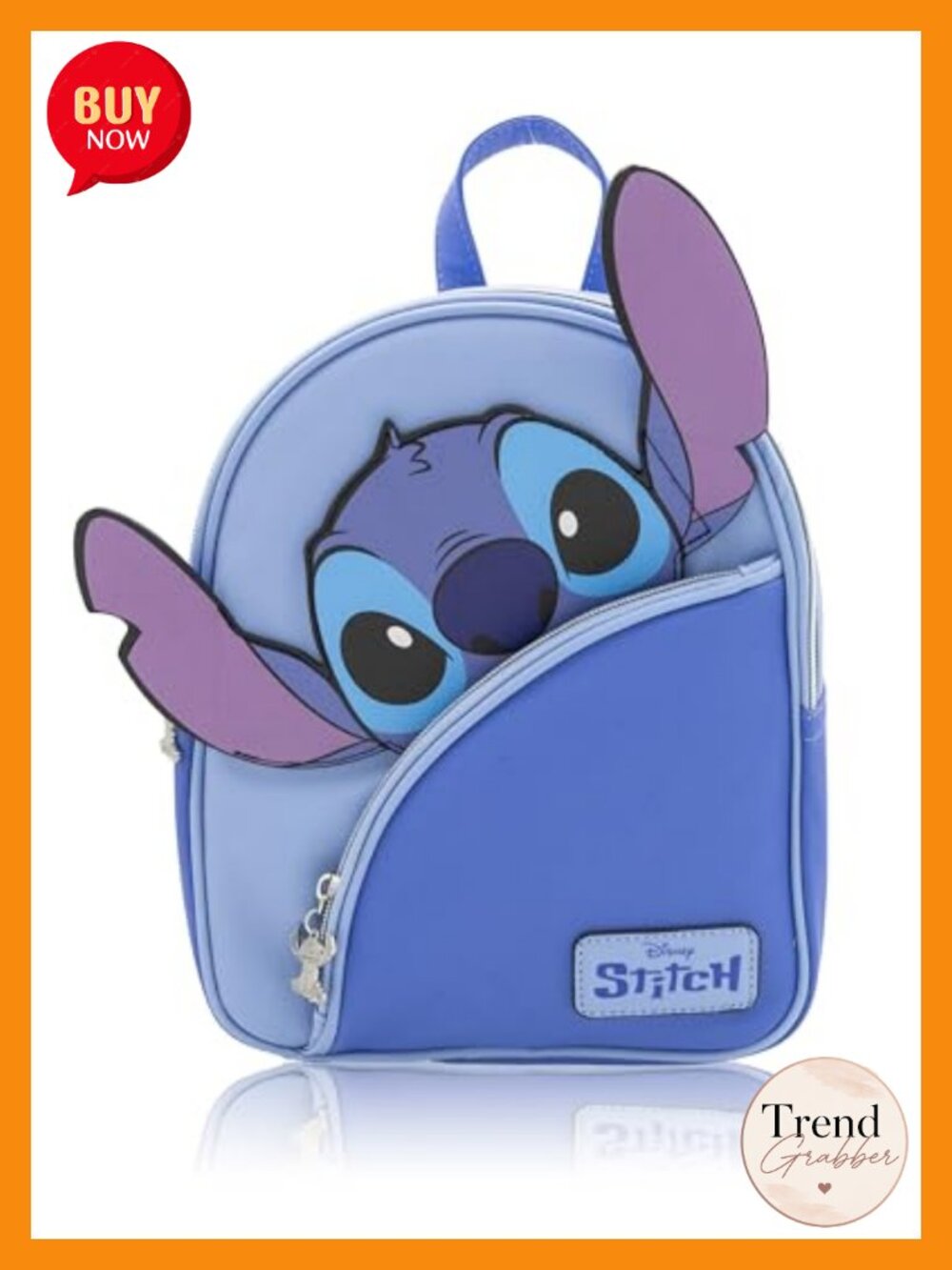 Disney Stitch Mini Backpack PU Leather 10" Unisex Shoulder Purse Daypack